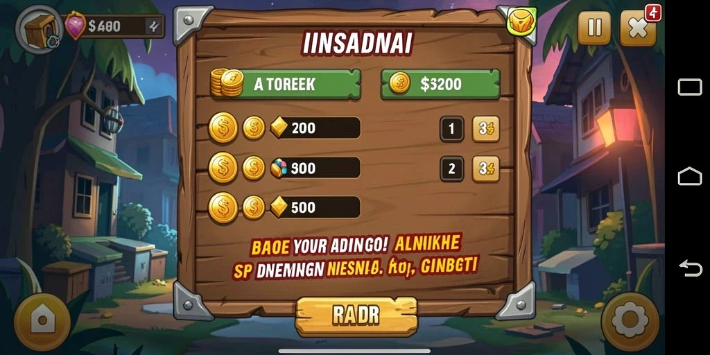 Layar hadiah yang mengesankan dan menggoda.